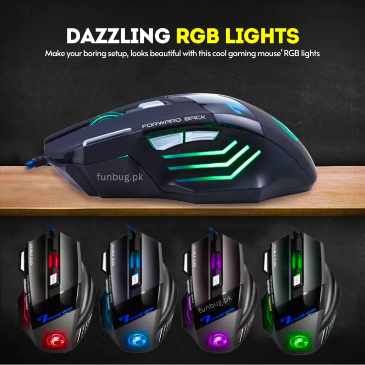 FunBug%207%20Buttons%20Sports%20Mechanical%20Wired%20Gaming%20Mouse%20RGB%20with%204-Levels%20DPI%20Control%20-%207%20Light%20Wired%20USB%20Optical%20Mouse%20with%20Side%20Buttons%20-%20Mouse%20with%20Pad%20for%20PC,%20Laptop,%20Computer,%20Gaming,%20Pubg%20Mobile%20-%20Image%204