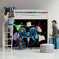 Bunk Bed Curtains Loft Bed Game Machine Pattern Curtains Privacy Bottom Bunk Bed Curtain Blockout Breathable Bunk Bed Canopy. 