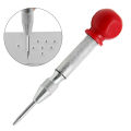 Silver Automatic Spring Loaded Center Punch Glass Breaker Window Puncher Drill Bit Center Punch Eyelet. 