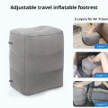 1pc Inflatable Foot Rest Pillow For Travel Portable Adjustable Three Layers Height Stool For Foot Rest Leg Cushion Pillow.