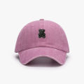 Cute teddy bear baseball cap, retro style, men's and women's adjustable outdoor travel hiking duckbill cap. 