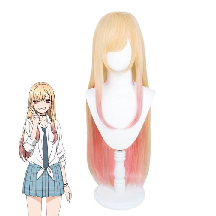 Anime My Dress Up Darling Kitagawa Marin Yellow Gradient Wig Cosplay Costume Heat Resistant Synthetic Hair Women Wigs