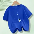 New Summer Kids Clothes Funny Astronaut Print Cartoon T Shirt Streetwear Cotton Tops Children Boys Clothes Short Sleeve Tees. 