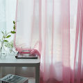 1pc Solid Colour Sheer Curtain, Curtains for Living Room, Bedroom, Home Decoration, French Window Screen with Rod Pocket.