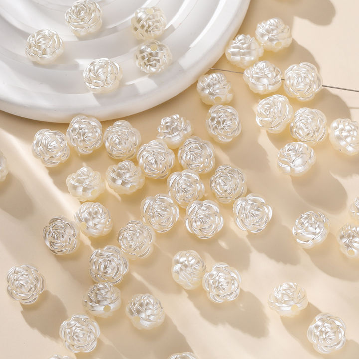 50pcs/Lot%2012mm%20ABS%20Imitation%20Pearl%20Beads%20Rose%20Loose%20Charms%20Beads%20for%20Bracelet%20Necklace%20Jewelry%20Making%20Accessories%20Supplies%20-%20Image%204