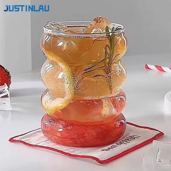 350ML Creativity Glass Cup Transparent Heat-resistant Caterpillar Shape Coffee Mug Drinking Glasses Juice Milk Beer Water Cup