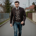 Men's Outdoor Casual Work Jacket Heavyweight Warm Lined Coat Plus Size Single-Breasted Winter Wear.