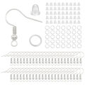 100/300pcs/Lot Hypoallergenic Earring Hook Kit Mix-color Ear Wires Fish Hooks Open Jump Rings Earplugs For DIY Jewelry Making. 