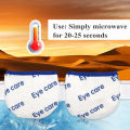 Microwavable Warm/Cool Eye Compress – Ceramic Beads for Gentle Steam, Reusable Hot/Cold for Eyes, Self-Care  for Women/Moms. 