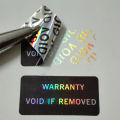 100Pcs Bar code warranty void stickers Dumb silver PET security labels with serial number waterproof tamper proof seal label. 