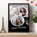 Customized Name and Photo for Happy-birthday Frame Gift, Best Gift for Friends and Family, Size 8 by 10. 