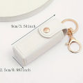 1PCS New Leather Lip Balm Bag Keychain Holder Protective Cover Mini Portable Key Bag Lipstick Cosmetics Storage Bag. 