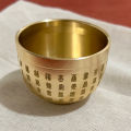 Gold Feng Shui Hundred Blessings Bowl Fine Workmanship Meaningful  Copper Materials Exquisite Mini. 