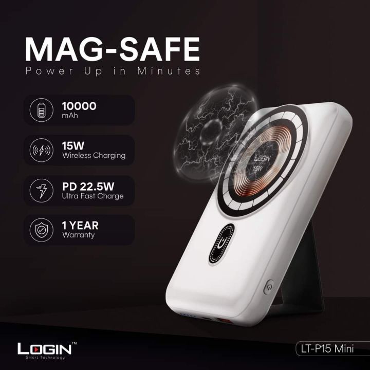 Login Lt-P15 wireless+pd+vooc 22.5W POWERBANK