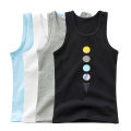 Boy Girl Fashion Vest Undershirts Kids Summer Cotton Tanks Top 5 Colors Sleeveless Basketball T-Shirt.