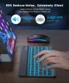 Mini Bluetooth Keyboard RGB Wireless Keyboard 10 inch Backlit Keyboard Backlight Touchpad Keyboard for IOS Android Windows iPad. 