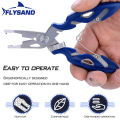 FLYSAND Fishing Plier Scissor Line Cutter Hook Remover Split Ring Opener Cutting Tongs Multifunction Scissors Fishing Accessorie.