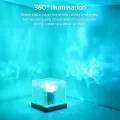 Rechargeable Night Light, Sea Light, Aurora Lamp, Remote Control, 16 Color Conversion, Brightness Adjustment, Dynamic Rotating Water Ripple, Aurora Lamp, Popular, Projector Light, Water Surface, Party.