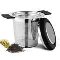 Leeseph Tea Infuser with Handle , Stainless Steel Tea Diffuser Fine Mesh Filters , Hanging On Teapots Mugs To Steep Loose Tea. 