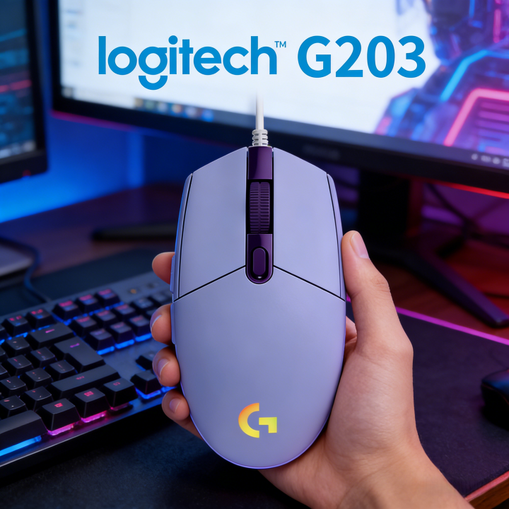Logitech G203 LIGHTSYNC RGB Gaming Mouse 8000 DPI 6 Programmable ...