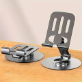 360° Rotating Full Metal Phone & Tablet Stand – Aluminum Alloy Adjustable Desktop Holder for Mobile Devices. 