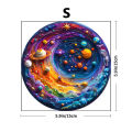 A Space Themed Wooden Puzzle Suitable For Adults - Challenging Irregular Shaped Intellectual Puzzle, Environmentally Friendly. 