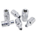 6Pcs 1/4" Ratchet Socket Set Torque wrench Torx Star Female Socket Adapter E Socket Driver Joint Hand Tools E4 E5 E6 E7 E8 E10. 