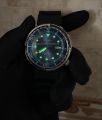 Foxbox Tuna FB0024 Blue Rubber Strap Black Diver Design Silicon Bracelet. 