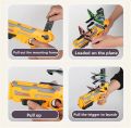 Air Battle Gun Airplane Launcher Toys for Kids Outdoor and Indoor 4 Foam Airplanes Pistol Shooting Game Glider One Click. 