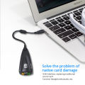 TISHRIC Promotion 5HV2 External usb sound card 7.1 with 3.5mm audio interface adapter for headphone speakers laptop Computer PC. 