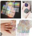 Nail Art Sticker Stencil Stickers 12 Design 2 Sheets vinyls Decal Reusable DIY Hollow for Nail Art. 