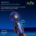 4000mAh Handheld Mini Fan Foldable Portable Neck Hanging Fans 5 Speed USB Rechargeable Fan with Phone Stand and Display. 