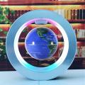 Round LED Map Floating Globe Magnetic Levitation Light Anti Gravity Magic | Premium Magnetic Levitating LED Globe Light – 106mm Floating World Map with Rotating Display, Desk Decor. 