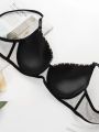 Women's leopard print lingerie set with steel ring gathering push up bra comfortable close fitting lingerie set B2087.