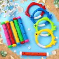 10pcs Pool Diving Swim Toys Colorful Underwater Training Sinking Throwing Dive Rings Sticks for Kids Summer Pool Swimming Party. 