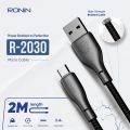 Ronin R-2030 Braided Fast Charging Cables – iPhone, Micro USB, Type-C, Type C To Type C, Type C To Iphone, R-2015 3 In 1 Cable & R-2020 2 In 1 Cable. 