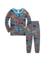 Kids Pajama Set 100% Cotton Soft Car Full Print Loungewear Nightwear Long Sleeve Pjs for Toddler Boys Girls Age 1-8 Years. 