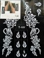 semi bridal Arabian henna sticker tattoo stencils for Eid.