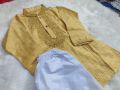 boys styles pajai soft katan panjabi gold colour 2025 panjabi.