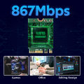 For Intel 8265 AC8265 8265NGW NGFF for M.2 867M Wifi Card WIFI Bluetooth-Compatoble 4.2 Network Adapter Dual Band For Win7/10/11. 