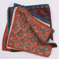 Men's Suit Pocket Scarf Chest Yanhui Dress Retro Printing British Simple Pattern Business Tie Wedding Decoration. 