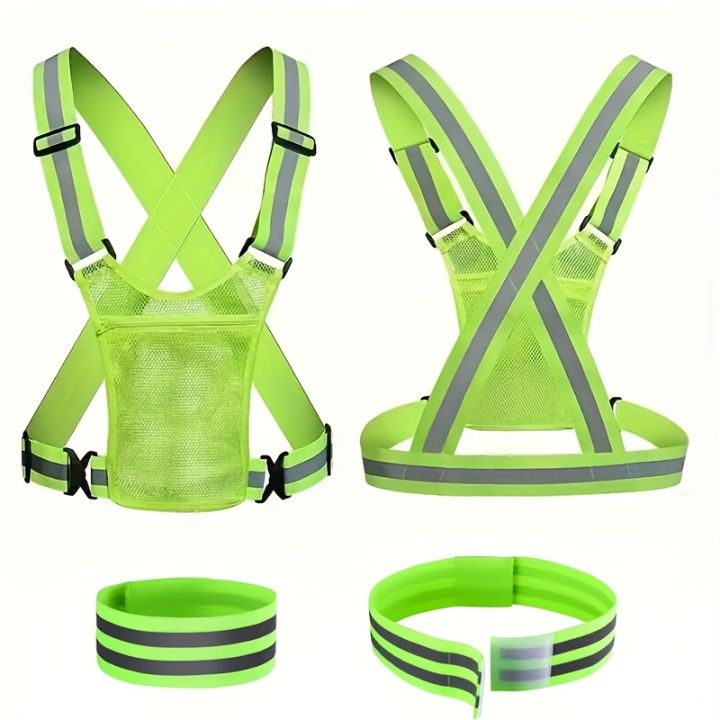 1Pc%20Adjustable%20Reflective%20Safety%20Vest%20with%202Pcs%20Reflective%20Bands%20-%20Bright%20Green%20&%20Yellow%20Reflective%20Strips,%20Breathable%20Spandex%20-%20Image%203