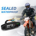 Motorcycle Universal Speedometer LED Digital Dashboard Waterproof Km/h MPH Odometer Meter Motor Gauge Sensor with Y/Z/W Bracket. 