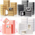 20/30/50Pcs Kraft Paper Candy Box Transparent PVC Window Soap Case Wedding Christmas Baby Shower Chocolate Gift Packaging Boxes. 