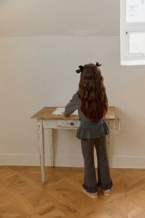 K2735%20Korean%20Style%20Spring%20Autumn%20Girls%20Long%20Pants%20Children%20Gored%20Baby%20Girls%20Micro%20Flared%20Skirt%20Cute%20Wood%20Ear%20Design%20-%20Image%202