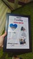 customized Birthday date calendar frame with pics and name print, friendship, Anniversary, engagement frame, date fix, wedding, bat paki, graduation, eid Mubarak,  imran khan pic, 804, black, white nikah , new born baby, Customized Hajj Mubarak Frame. 