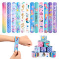 12pcs Mermaid Slap Bracelets Girls Little Mermaid Birthday Party Favors Gift for Guest Kids Classroom Prize Goodie Bag Filler. 