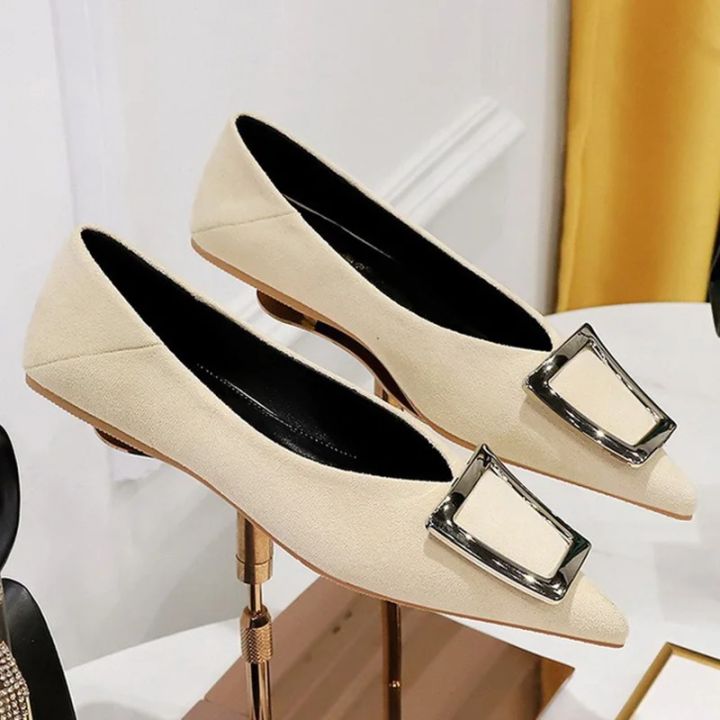 2024%20Women%201cm%20Low%20Heels%20Velvet%20Beige%20Flats%20Female%20Glitter%20Metal%20Buckle%20Pointed%20Toe%20Low%20Heels%20Lady%20Versatile%20Office%20Daily%20Shoes%20-%20Image%207