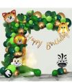 Jungle Theme Birthday Decoration Combo/ Wild Safari Zoo Woodland Animal Foil/Forest Theme Boy,Girl Birthday Party Supplies. 