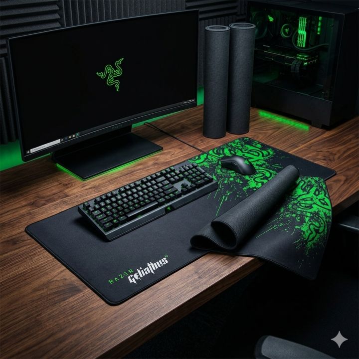 E-Universal 70x30cm Big Size Desk Mat PC Computer Desktop Mouse Mat Pad Wireless USB Gaming Keyboard Mouse Gaming Large Mouse Pad XXL (Green)